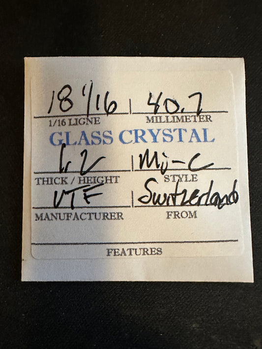 VTF Vintage Glass Pocket Watch Crystal 18-1/16 (~40.7mm) - NOS