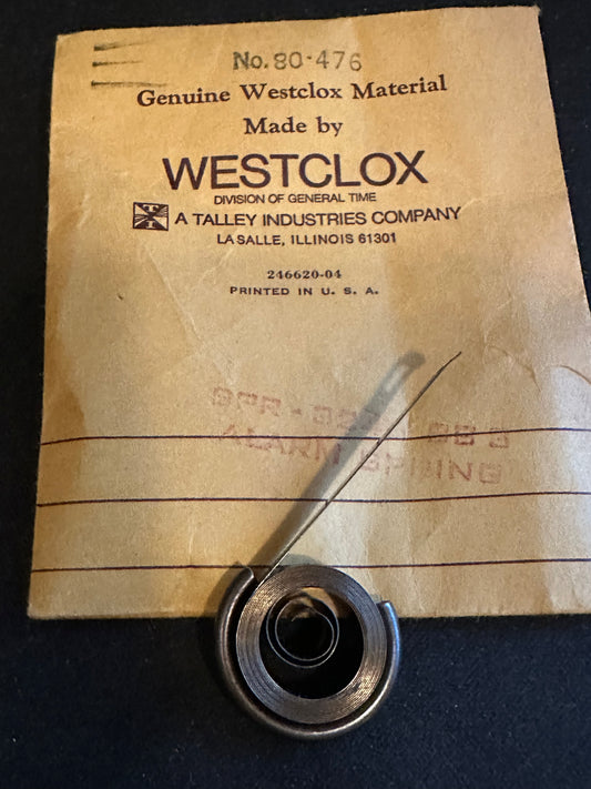 Westclox Factory ALARM Clock Mainpring SPR-3246 BB3 (80-476)