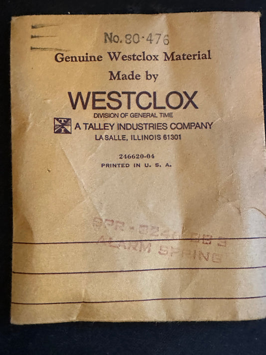Westclox Factory ALARM Clock Mainpring SPR-3246 BB3 (80-476)
