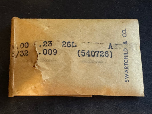 Swartchild Loop Clock ALARM Mainspring for New Haven - 5/32" x .009" x 26" Long - CML 40.2