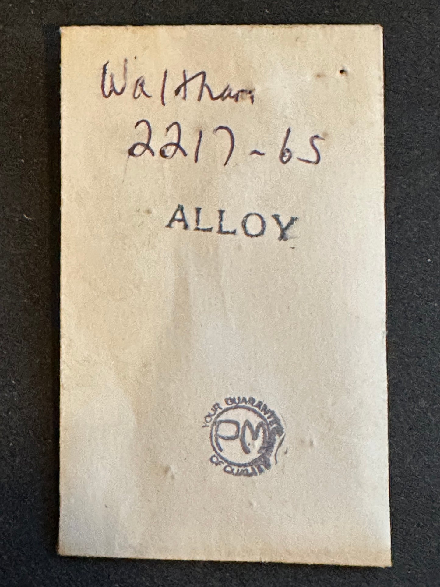 PM Mainspring for Waltham 6s Factory No. 2217 - Alloy