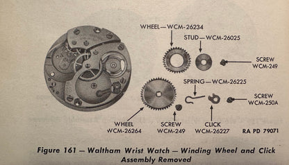 Waltham Ratchet Wheel for Waltham 6/0s Military wrist watches in factory packaging