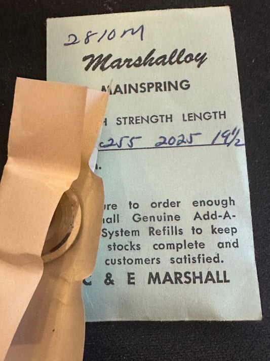 Marco Mainspring 2810M for Gruen caliber 720 & 721 Pocket Watch movements - Alloy