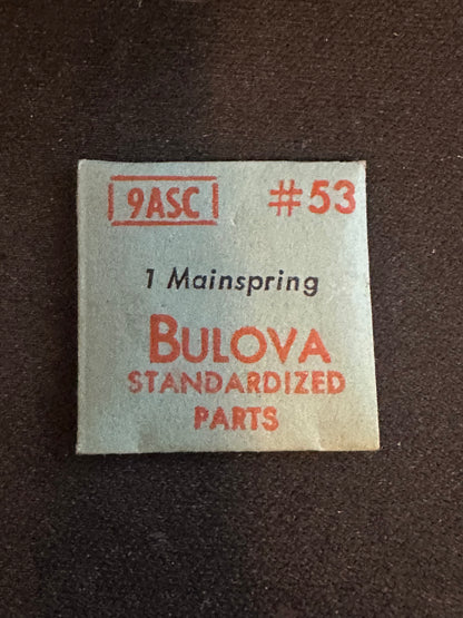Bulova Factory Mainspring for caliber 9ASC - Steel