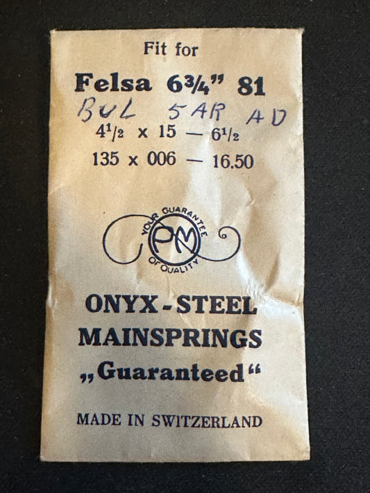 PM Mainspring for Felsa caliber 81 movements - Steel