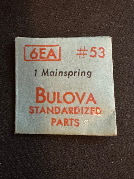 Bulova Factory Mainspring for caliber 6EA - Steel