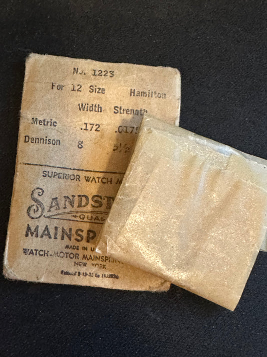 Sandsteel Mainspring for Hamilton 12s No. 1228 - Steel