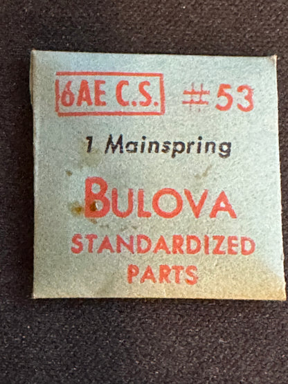 Bulova Factory Mainspring for caliber 6AE C.S. - Steel