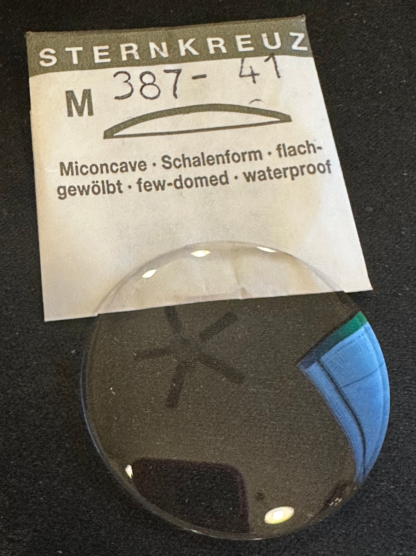 Sternkreuz 41 Miconcave 38.7mm Acrylic Pocket Watch Crystal - New