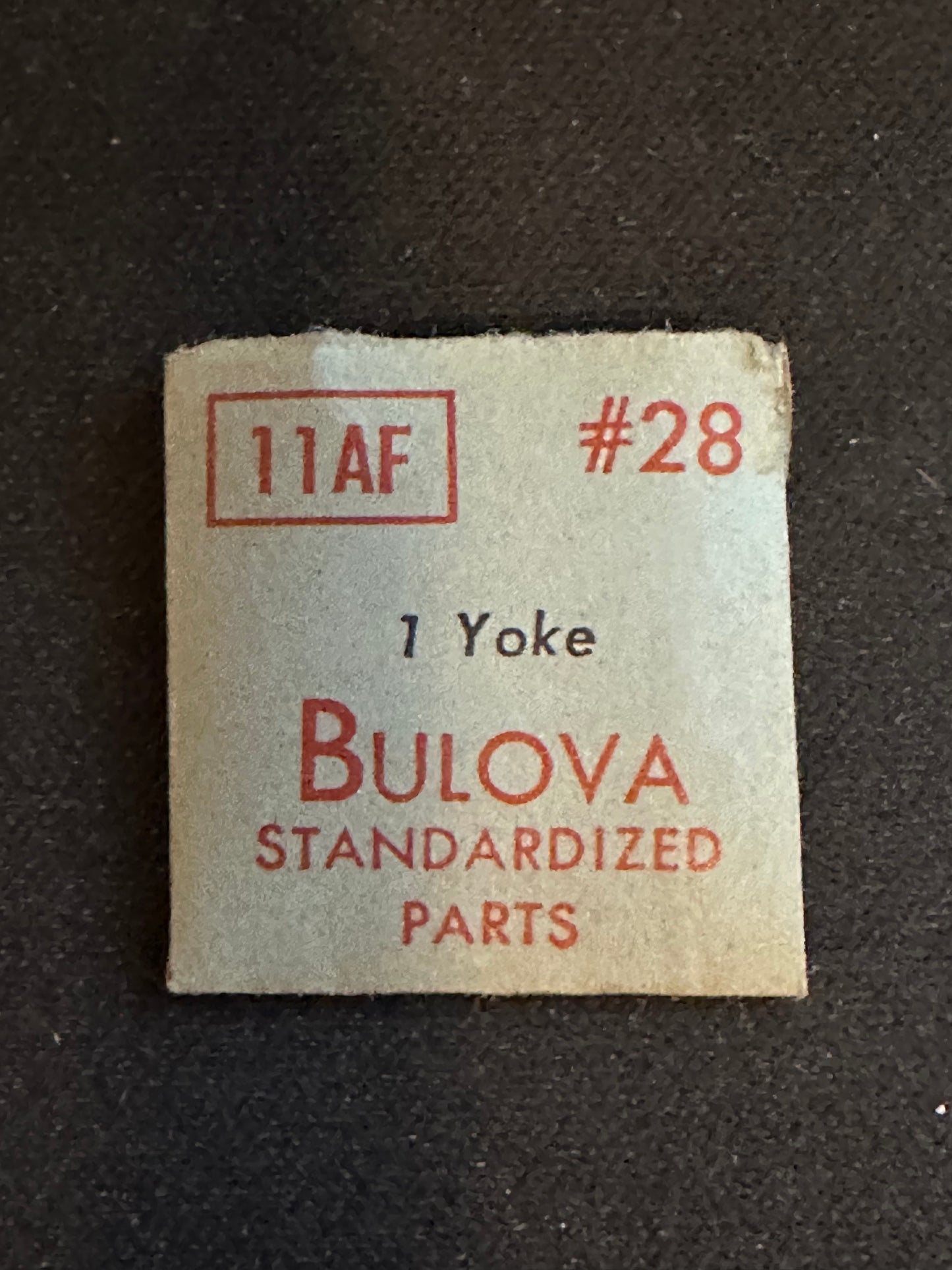 Bulova Factory set bridge / yoke for caliber 11AF, 11AFC, 11AFAC movements - new in envelope