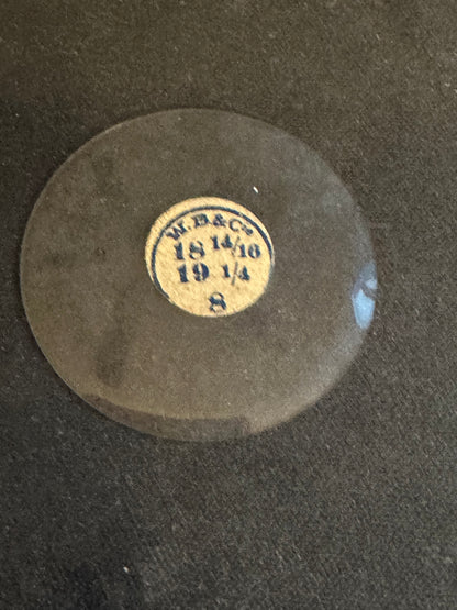 W. B. & C. Vintage Glass Hunting Case Watch Crystal 18-14/16 (~42.6mm) - NOS