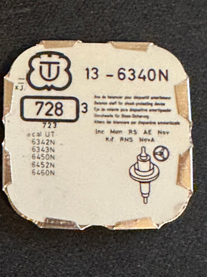 Ebauches SA Balance Staffs (3) for Unitas 10 ligne caliber 6340N & variants - new