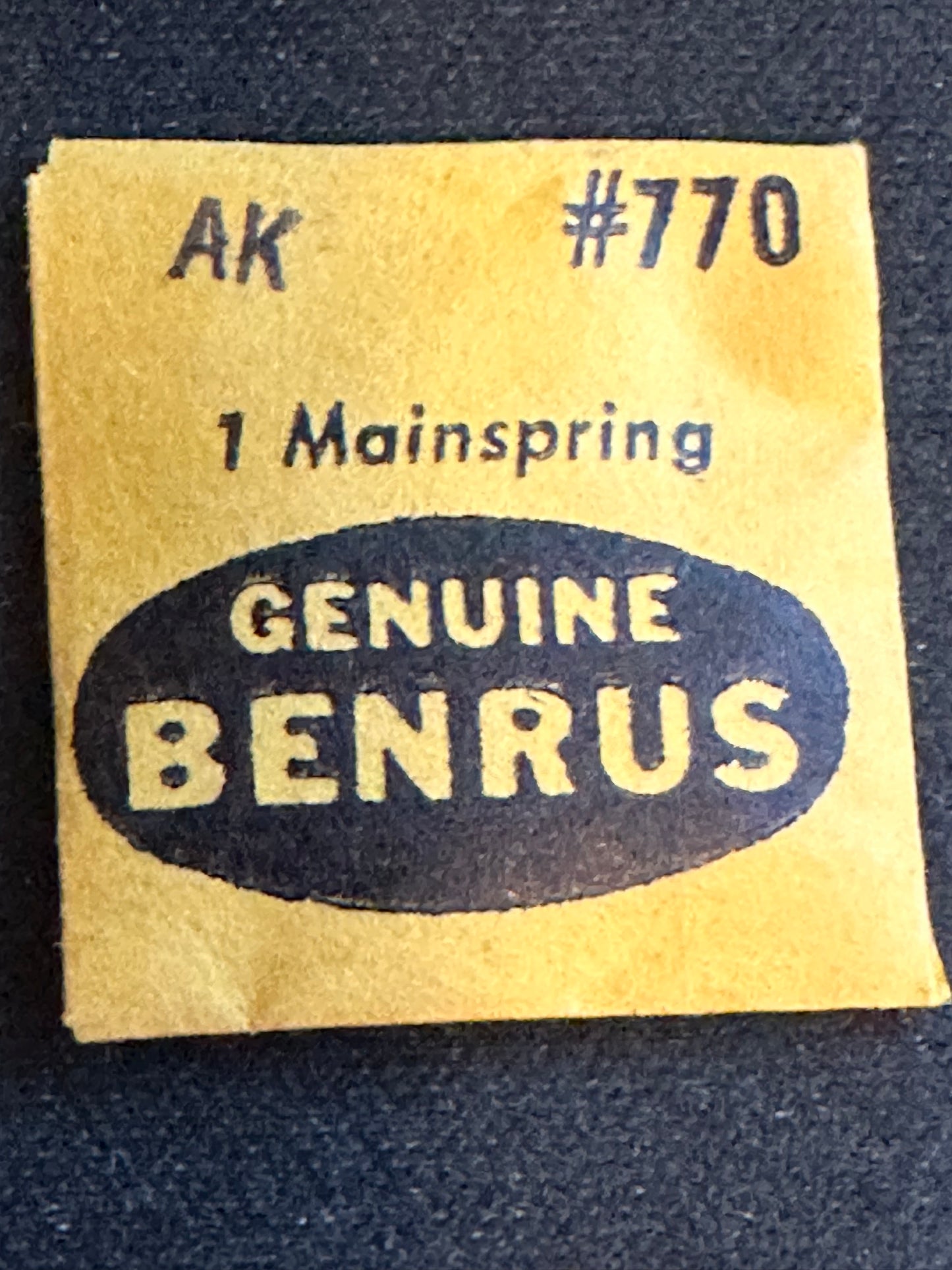 Benrus Factory Mainspring for caliber AK - Steel