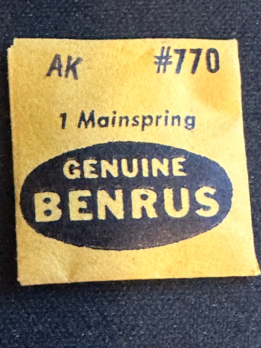 Benrus Factory Mainspring for caliber AK - Steel