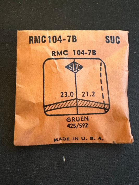 SUC Rocket Crystal RMC 104-7B for GRUEN case #425/592 - 23.0 x 21.2mm - New