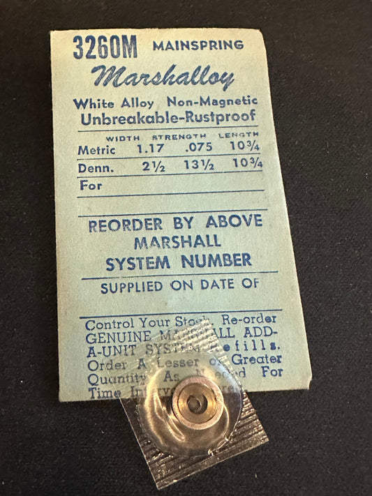 Marco Marshalloy Mainspring 3260M for Longines Caliber 12.19, 5L - Alloy