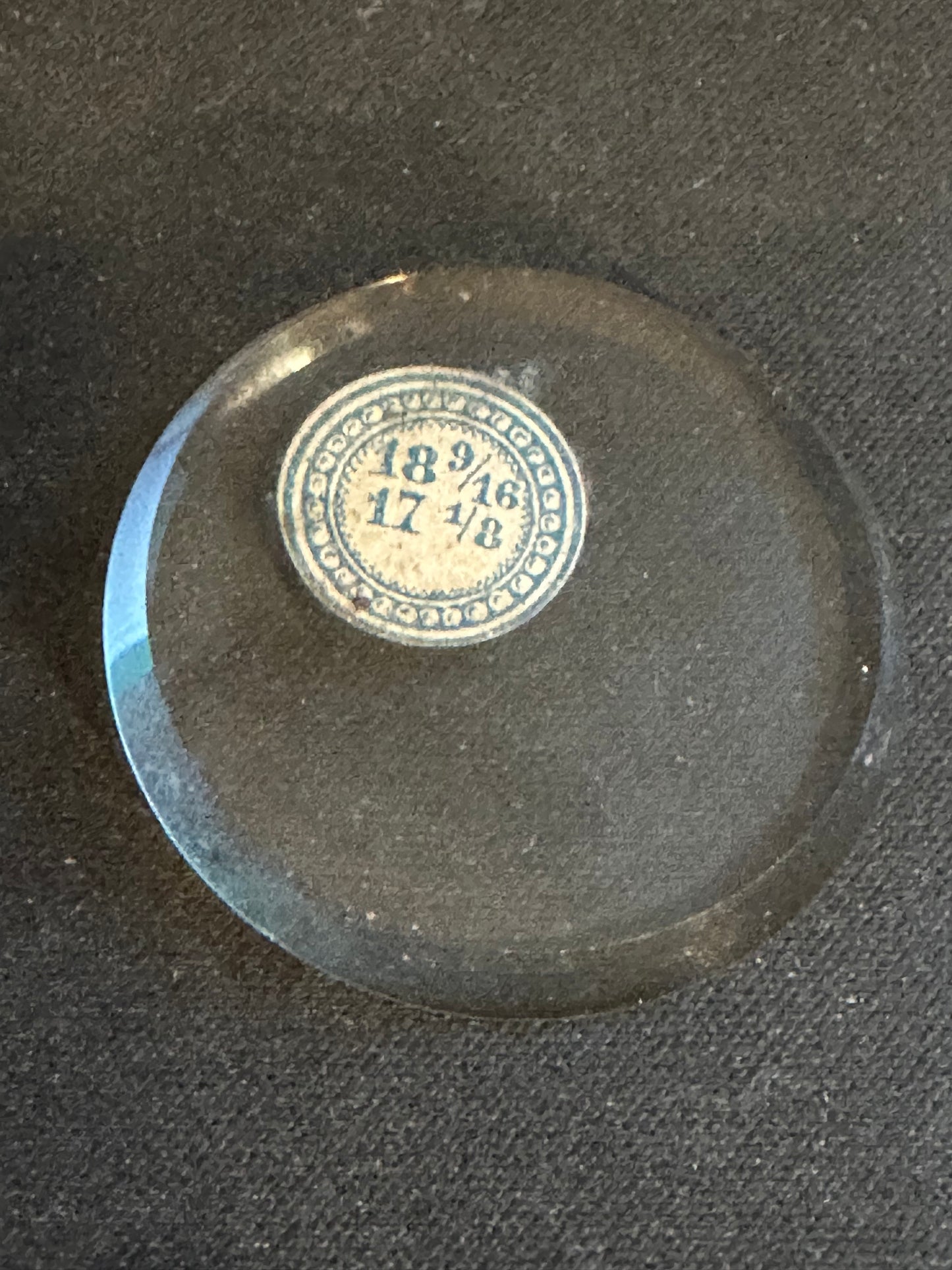 Vintage FLAT Glass Pocket Watch Crystal 18-9/16 (~41.9mm) - NOS