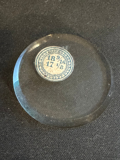 Vintage FLAT Glass Pocket Watch Crystal 18-9/16 (~41.9mm) - NOS