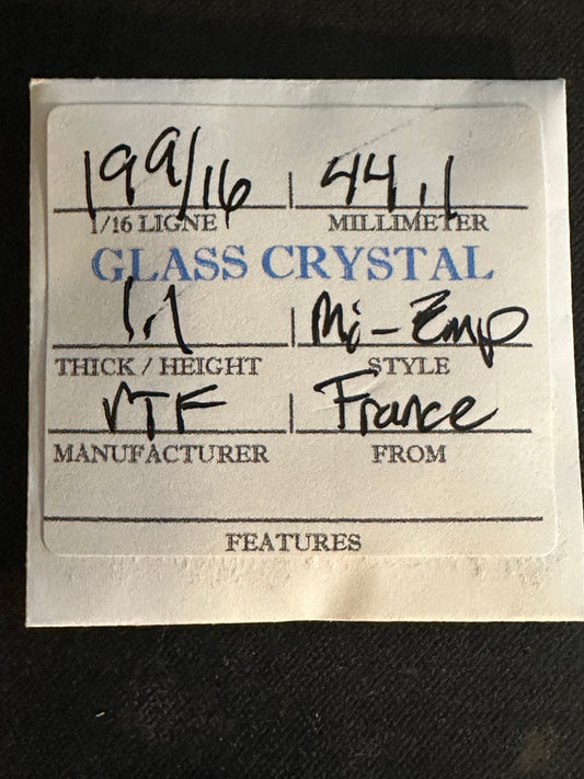 VTF Vintage Glass Pocket Watch Crystal 19-9/16 (~44.1mm) - NOS