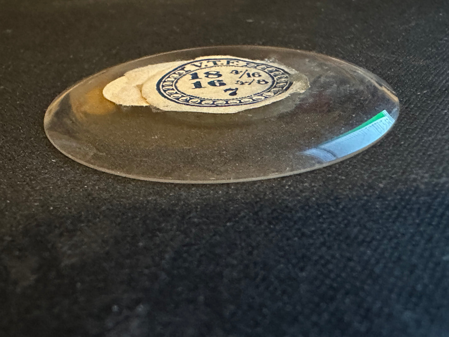 VTF Vintage Glass Hunting Case Watch Crystal 18-4/16 (~41.2mm) - NOS