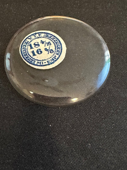 VTF Vintage Glass Pocket Watch Crystal 18-4/16 (~41.2mm) - NOS