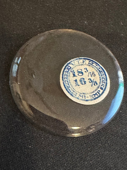 VTF Vintage Glass Pocket Watch Crystal 18-3/16 (~41.0mm) - NOS