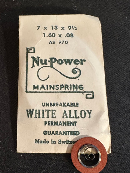 NuPower Mainspring for AS caliber 970 - Alloy