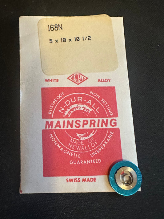 Newall Alloy Mainspring #168N for FEF 70 to 89 & 100 to 109, Bulova 10WK  + many others