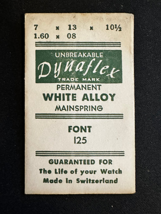 Dynaflex Unbreakable Mainspring for Font caliber 125 - Alloy