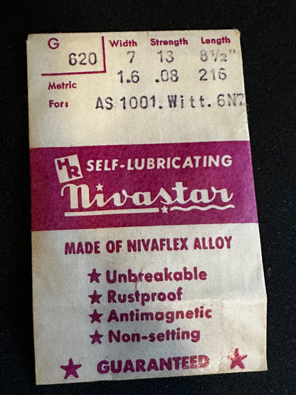 HR Nivastar Mainspring G620 for AS 1001, Wittnauer 6N7 - Alloy