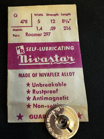 HR Nivastar Mainspring G478 for Roamer caliber 297 - Alloy