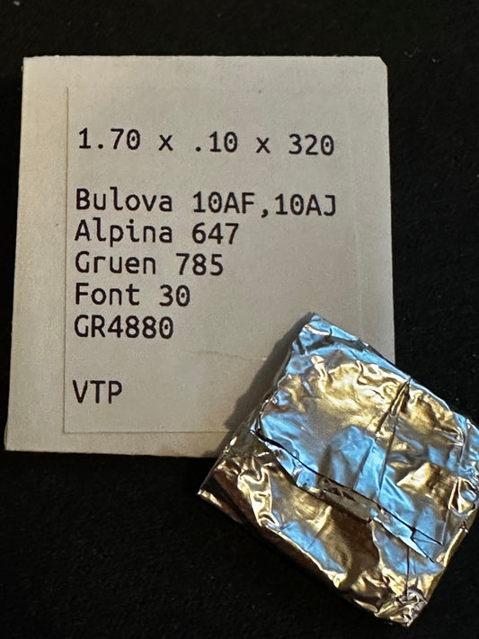 Alloy Mainspring for Bulova 10AF, 10AJ, Alpina 647, Gruen 785, Font 30