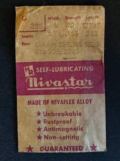 HR Nivastar Mainspring G385 for AS 1530, ETA 2390, Omega 320 Chronograph - Alloy