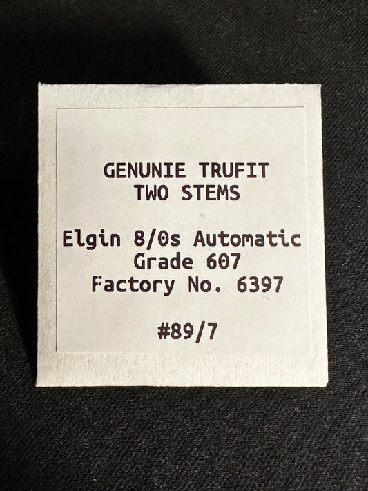 Lot of 2 TRUFIT Stem / Winding Arbors for 8/0s Elgin Automatic No. 6397