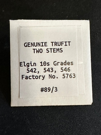 Lot of 2 TRUFIT Stem / Winding Arbors for 10s Elgin No. 5763