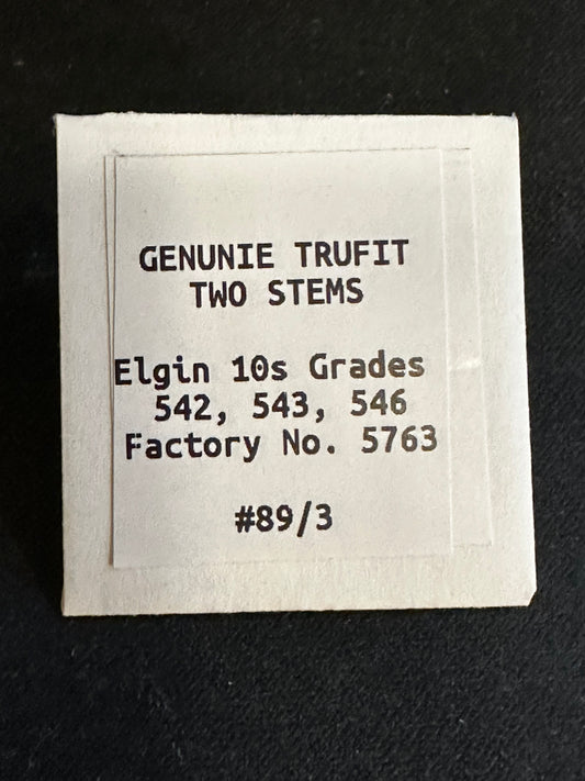 Lot of 2 TRUFIT Stem / Winding Arbors for 10s Elgin No. 5763