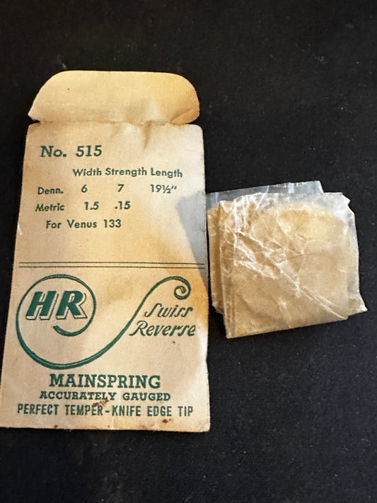 HR Mainspring No. 515 for Venus caliber 133 - Steel