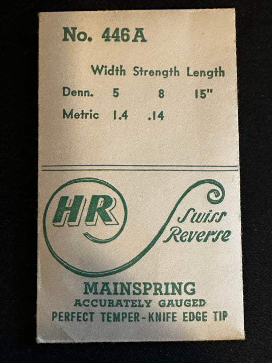 HR Mainspring No. 446A for Wittnauer caliber 69 - Steel