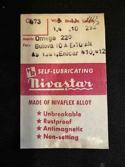 HR Nivastar Mainspring G473 for Omega 220, Bulova 10AE, 10AN, AS 1361 - Alloy