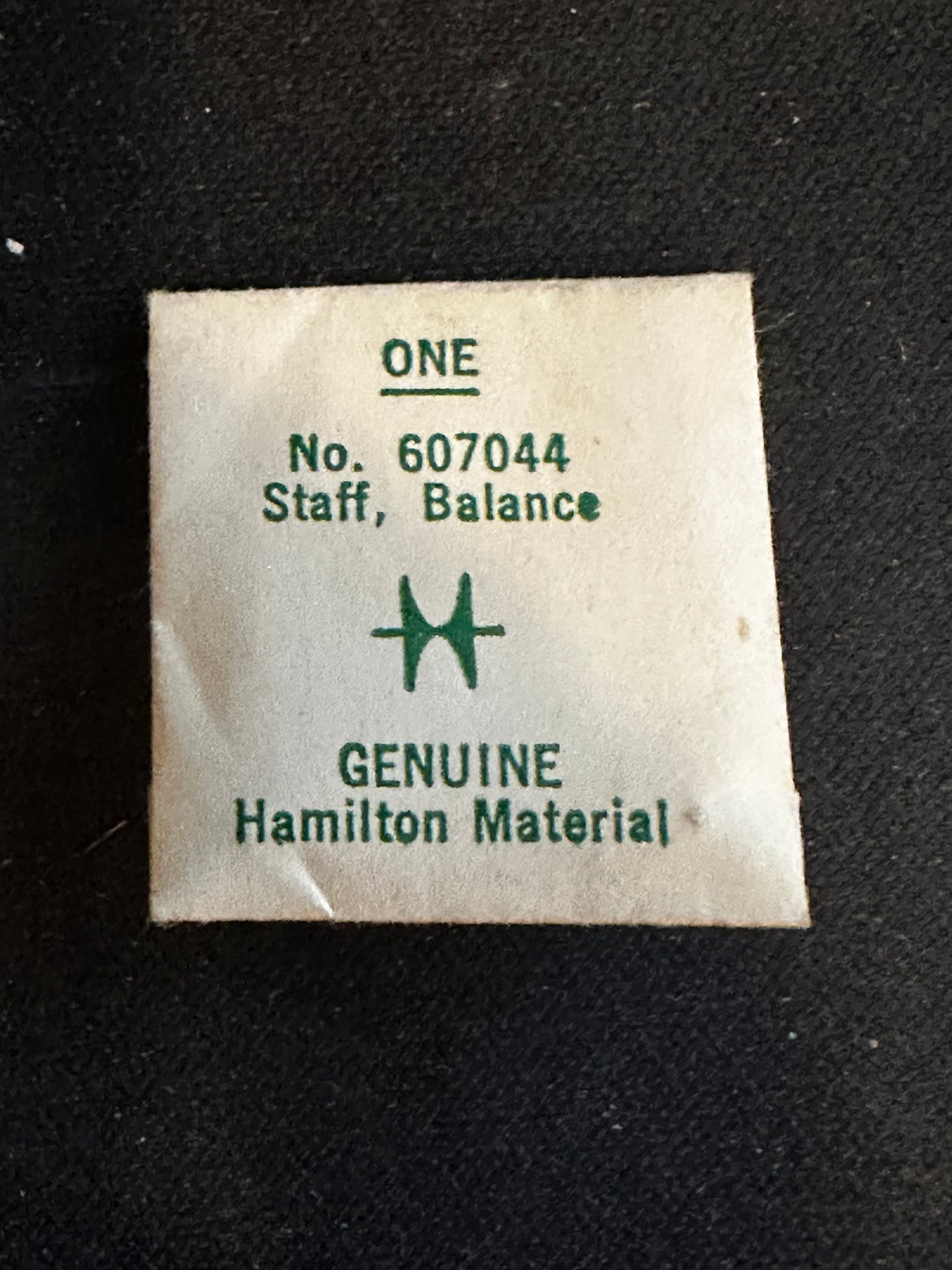 Hamilton Factory Balance Staff for 16s Single Roller Small Collet 607044
