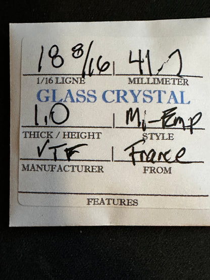 VTF Vintage Glass Pocket Watch Crystal 18-8/16 (~41.7mm) - NOS