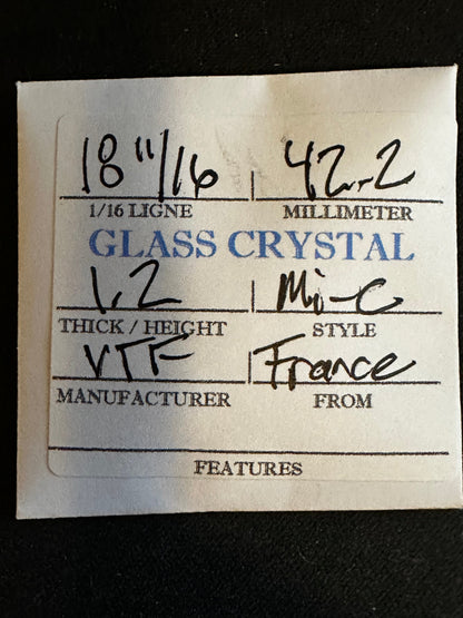 VTF Vintage Glass Pocket Watch Crystal 18-11/16 (~42.2mm) - NOS