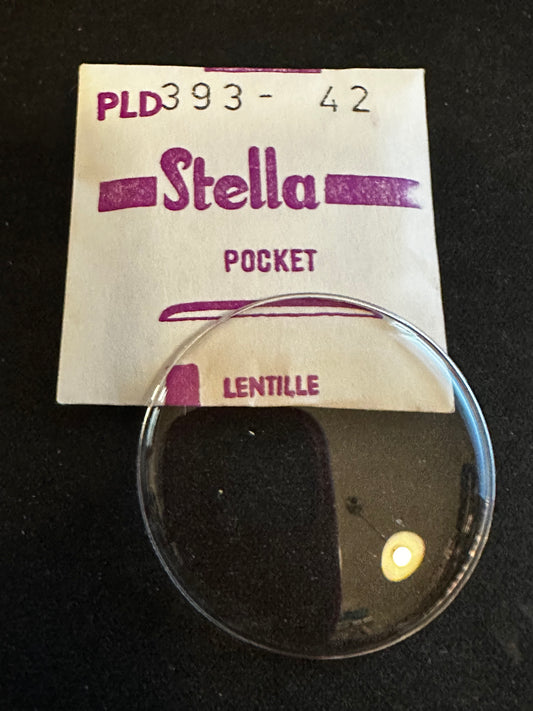 Stella PLD-393 42 Round Pocket Watch Crystal 39.3mm - New