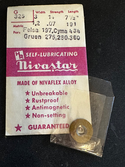 HR Nivastar Mainspring G325 for Felsa 197, Cyma 434, Gruen 275, 280, 360 - Alloy
