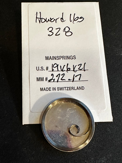 Alloy Mainspring for 16s Howard No. 328