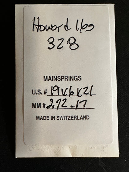 Alloy Mainspring for 16s Howard No. 328