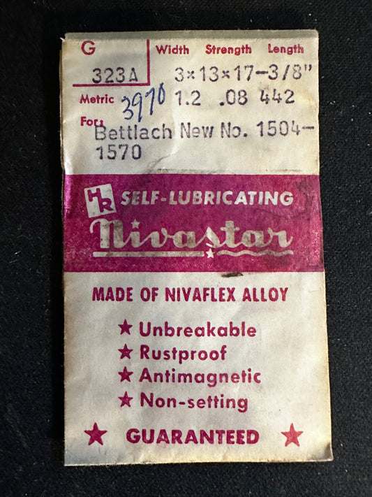 HR Nivastar Mainspring G323A for Bettlach 1504 - 1570 - Alloy