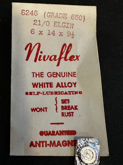 Nivaflex Mainspring for Elgin 21/0s Grade 650 No. 6246 - Alloy