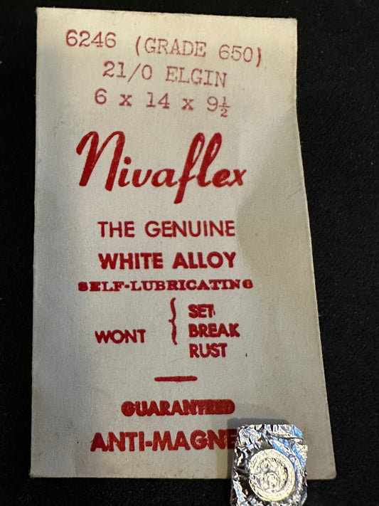 Nivaflex Mainspring for Elgin 21/0s Grade 650 No. 6246 - Alloy