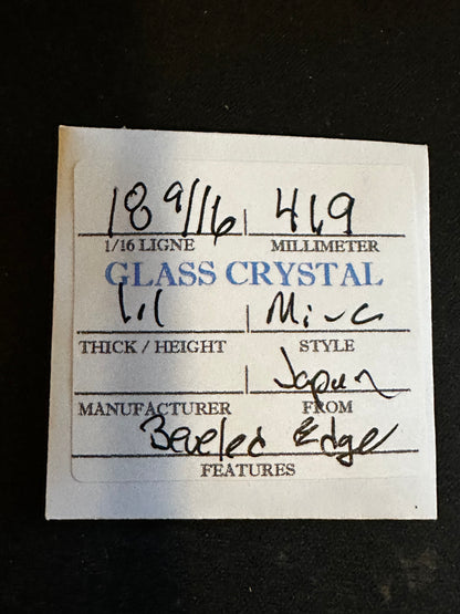 Vintage Beveled Glass Pocket Watch Crystal 18-9/16 (~41.9mm) - NOS